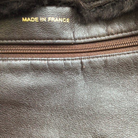 Chanel Vintage Brown Shearling Wool Tote - Picture 7 of 9